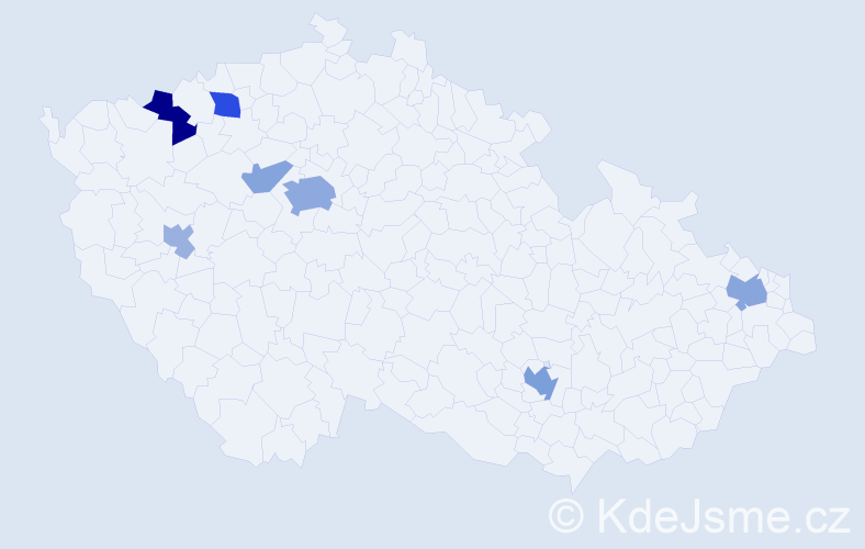 Příjmení: 'Daoud', počet výskytů 17 v celé ČR