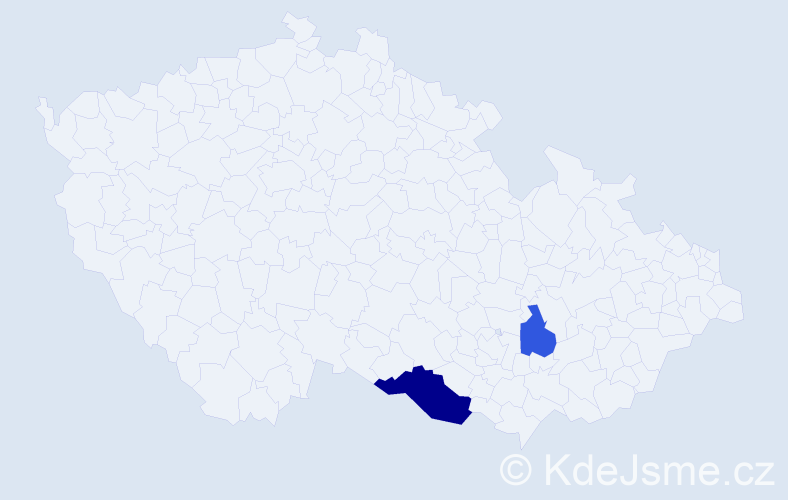 Příjmení: 'Janigáč', počet výskytů 7 v celé ČR