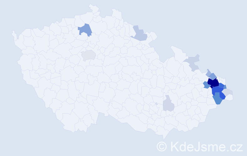 Příjmení: 'Lipina', počet výskytů 114 v celé ČR
