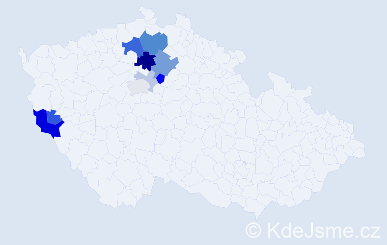 Příjmení: 'Fidrant', počet výskytů 26 v celé ČR