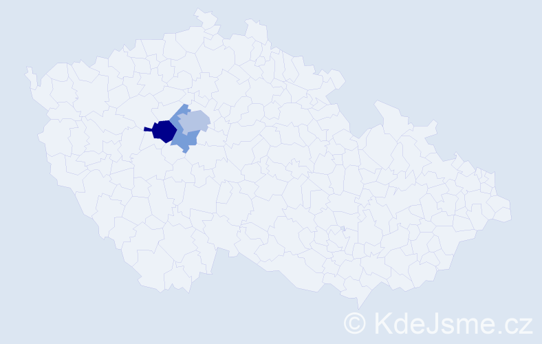 Příjmení: 'Finstr', počet výskytů 6 v celé ČR