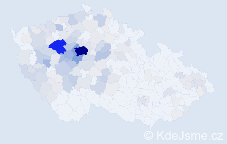 Příjmení: 'Hůlová', počet výskytů 629 v celé ČR
