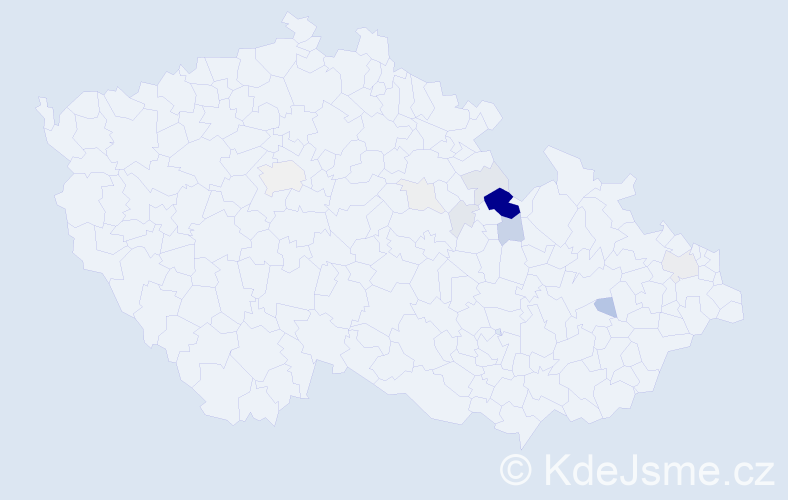 Příjmení: 'Majvaldová', počet výskytů 44 v celé ČR