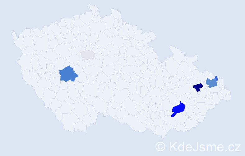 Příjmení: 'Vyrobík', počet výskytů 13 v celé ČR