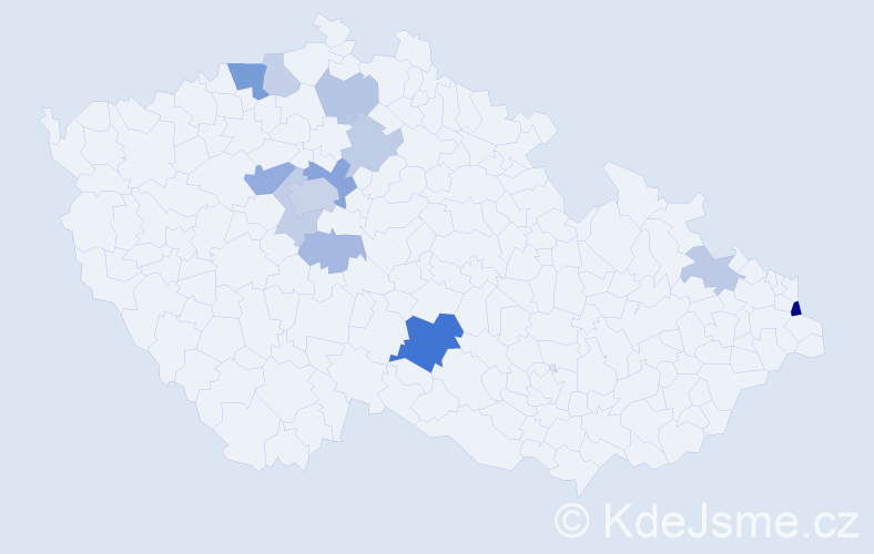 Příjmení: 'Saleh', počet výskytů 27 v celé ČR