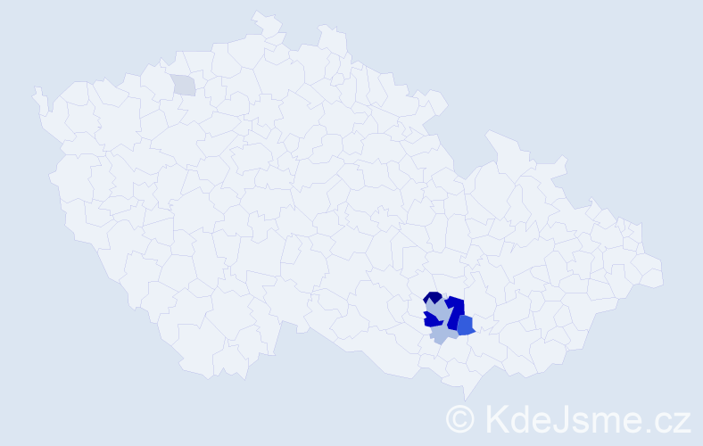 Příjmení: 'Špondr', počet výskytů 31 v celé ČR