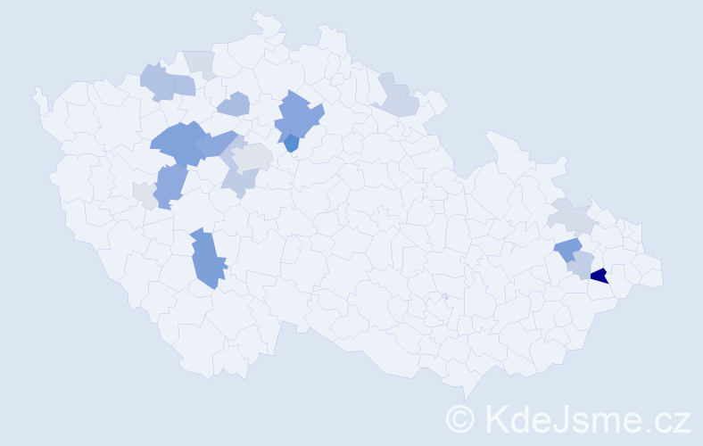 Příjmení: 'Perez', počet výskytů 40 v celé ČR