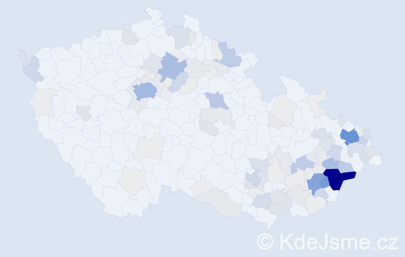 Příjmení: 'Hurta', počet výskytů 396 v celé ČR