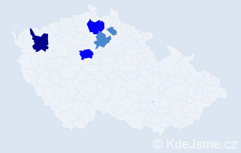 Příjmení: 'Eberhaltová', počet výskytů 9 v celé ČR