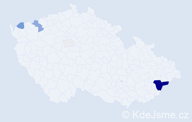 Příjmení: 'Marančák', počet výskytů 20 v celé ČR