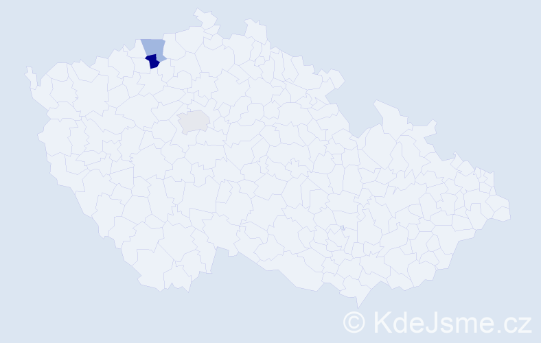 Příjmení: 'Trubáš', počet výskytů 7 v celé ČR