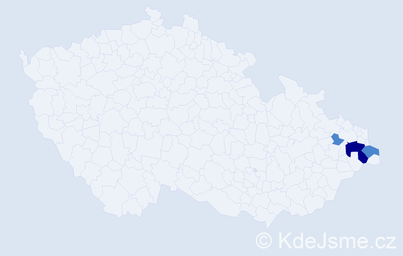 Příjmení: 'Luštinský', počet výskytů 5 v celé ČR