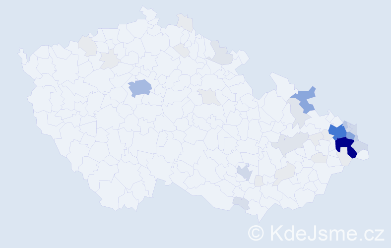 Příjmení: 'Pohludka', počet výskytů 177 v celé ČR