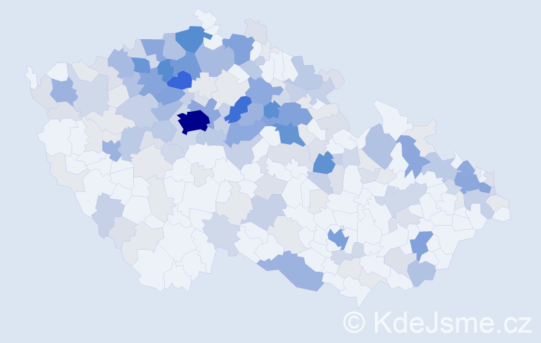 Příjmení: 'Drobný', počet výskytů 640 v celé ČR