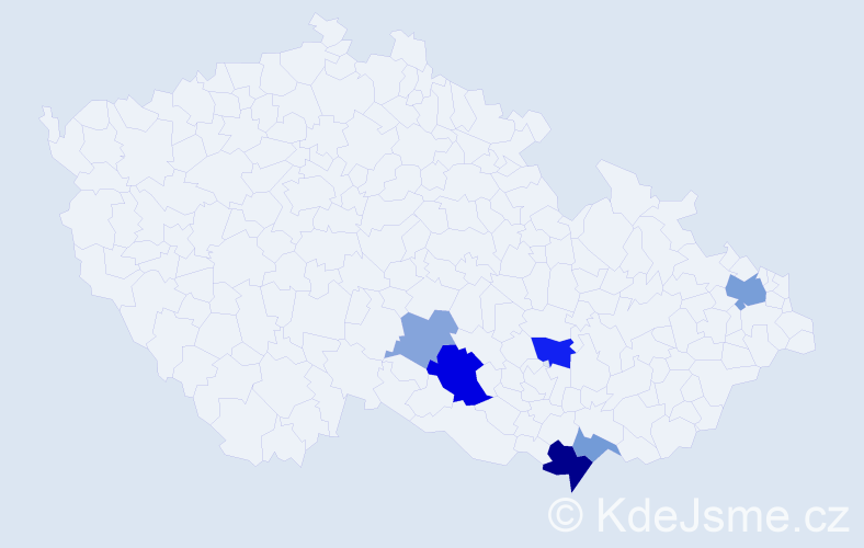 Příjmení: 'Hallangová', počet výskytů 13 v celé ČR
