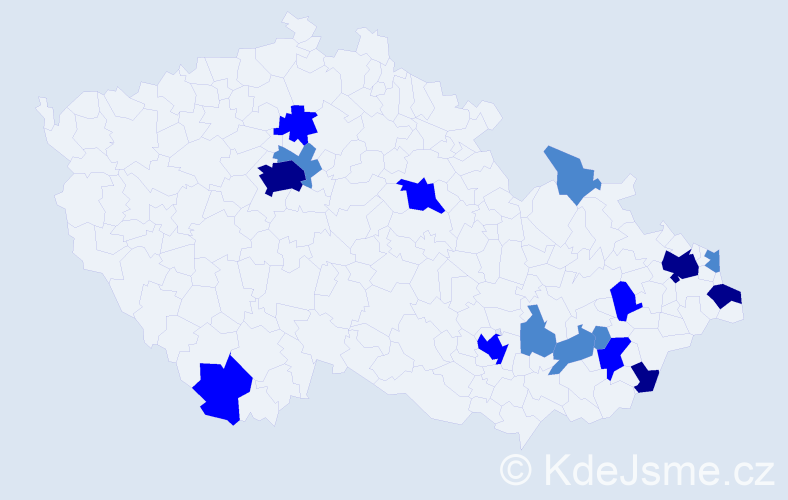 Příjmení: 'Ambrusová', počet výskytů 30 v celé ČR
