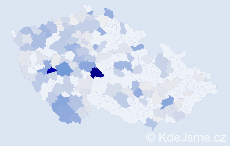 Příjmení: 'Štětina', počet výskytů 548 v celé ČR