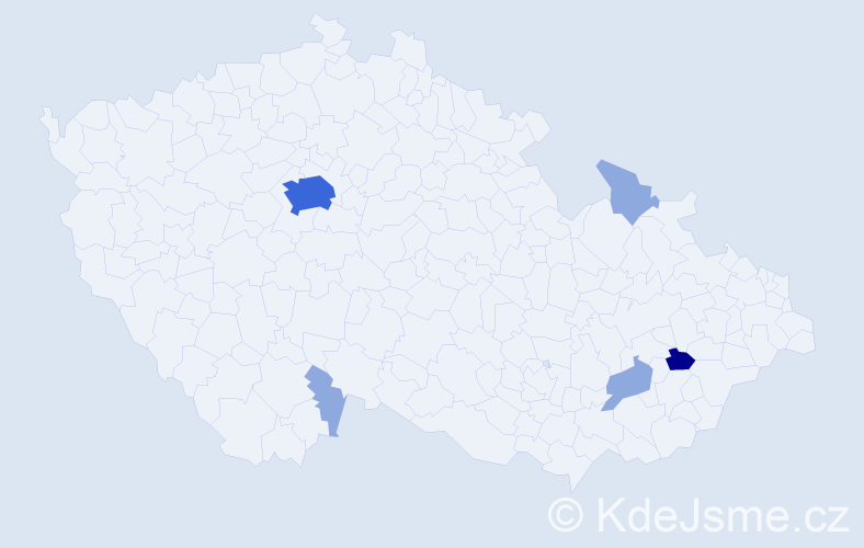 Příjmení: 'Kostrbel', počet výskytů 14 v celé ČR