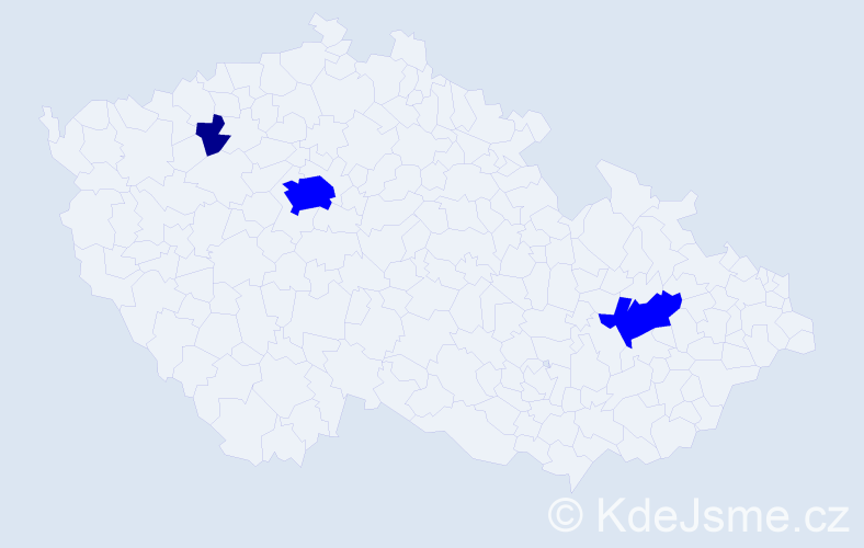 Příjmení: 'Bubenko', počet výskytů 4 v celé ČR