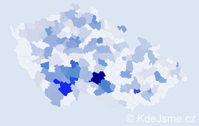Příjmení: 'Honsová', počet výskytů 738 v celé ČR