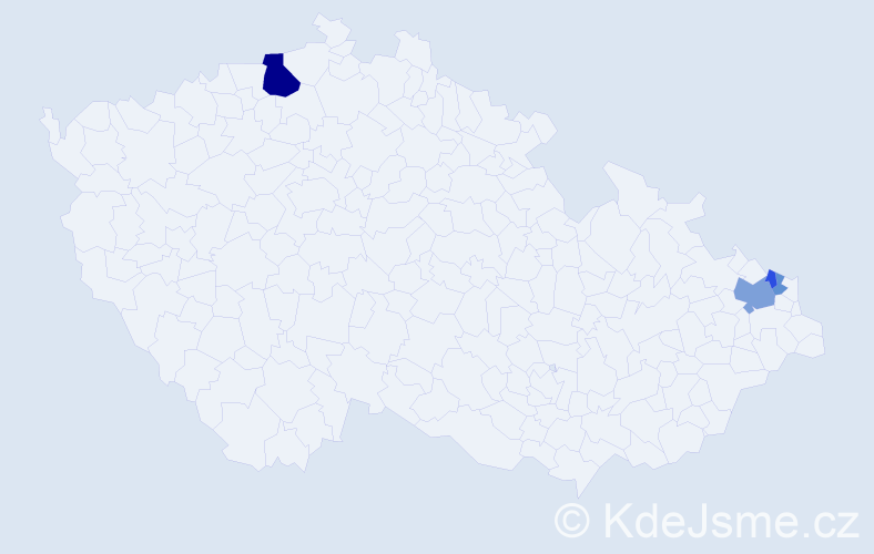 Příjmení: 'Vitalová', počet výskytů 10 v celé ČR