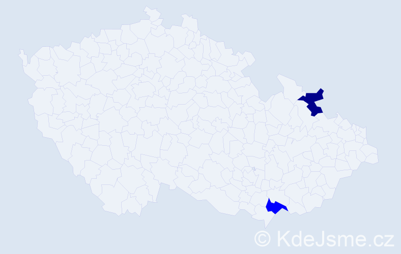 Příjmení: 'Košútek', počet výskytů 3 v celé ČR