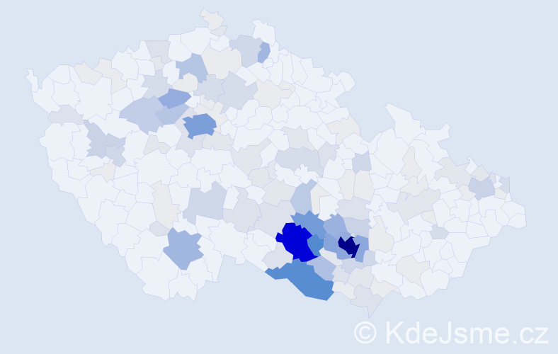 Příjmení: 'Hortová', počet výskytů 552 v celé ČR