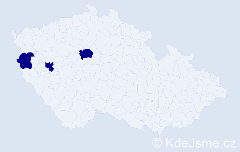 Příjmení: 'Virková', počet výskytů 3 v celé ČR