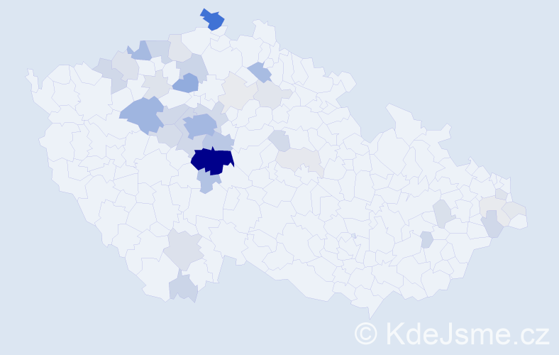 Příjmení: 'Platil', počet výskytů 180 v celé ČR