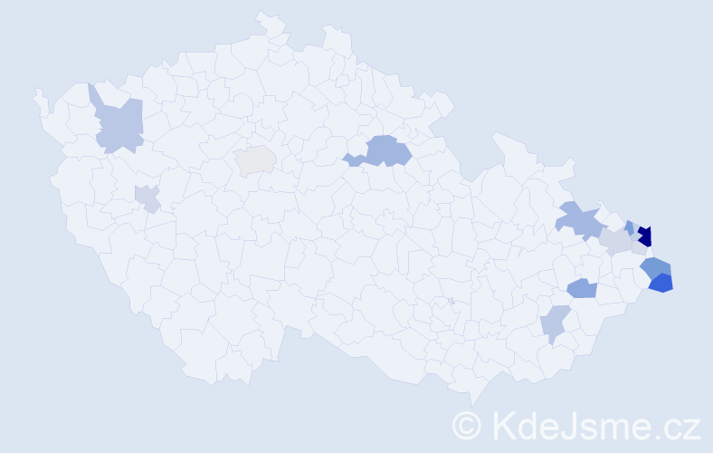 Příjmení: 'Pastuszková', počet výskytů 48 v celé ČR