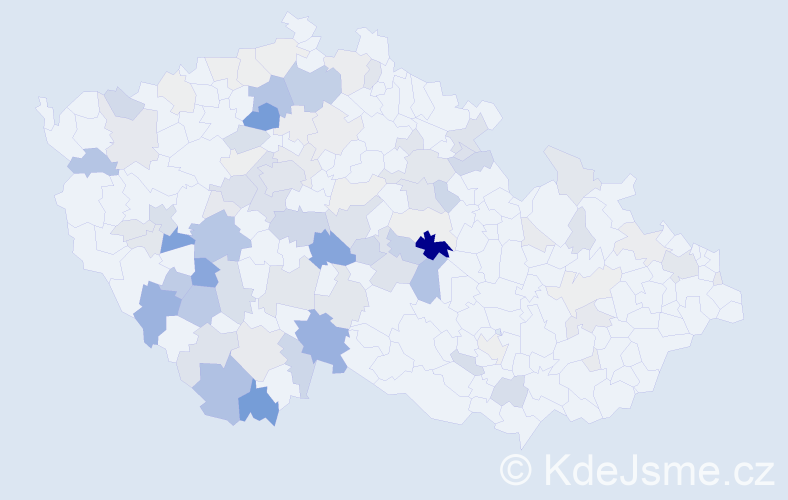 Příjmení: 'Balek', počet výskytů 339 v celé ČR