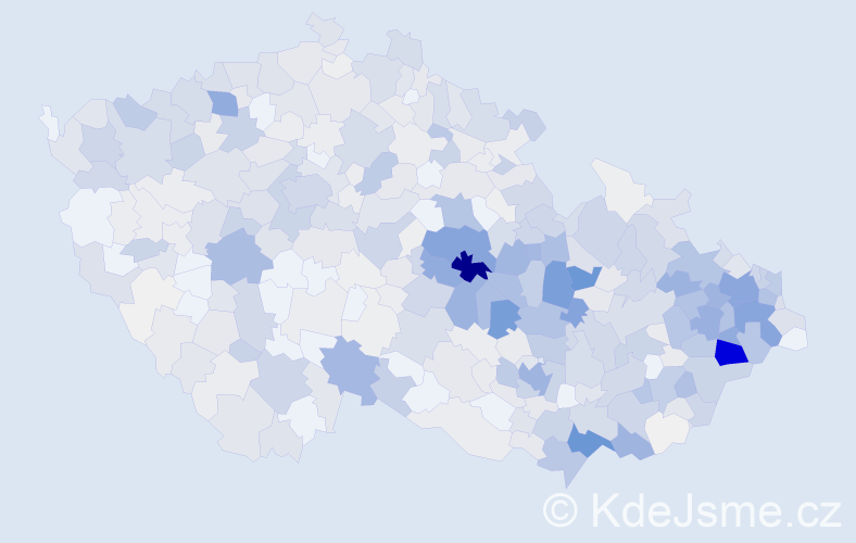 Příjmení: 'Vašková', počet výskytů 2817 v celé ČR
