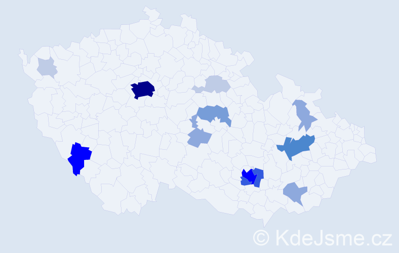 Příjmení: 'Tonner', počet výskytů 48 v celé ČR