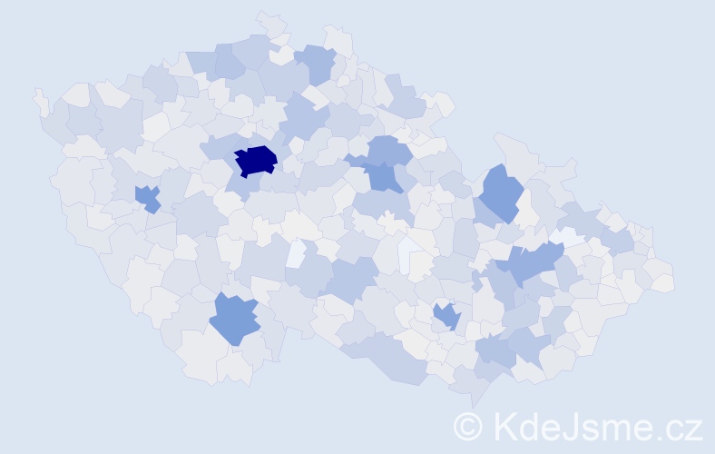 Příjmení: 'Valenta', počet výskytů 5703 v celé ČR