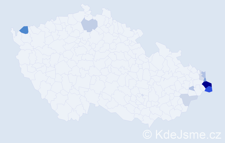 Příjmení: 'Szymeczek', počet výskytů 49 v celé ČR