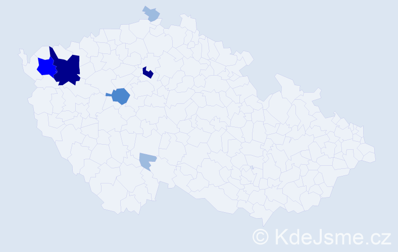 Příjmení: 'Eszenyi', počet výskytů 15 v celé ČR