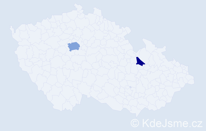 Příjmení: 'Gondolan', počet výskytů 6 v celé ČR