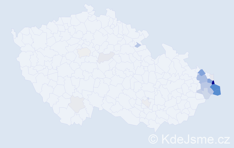 Příjmení: 'Kulig', počet výskytů 88 v celé ČR