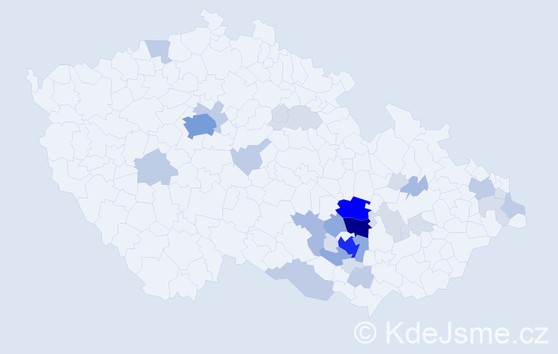 Příjmení: 'Všianská', počet výskytů 104 v celé ČR