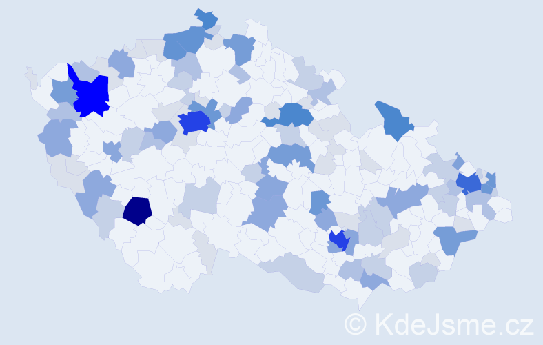 Příjmení: 'Pavlovič', počet výskytů 343 v celé ČR