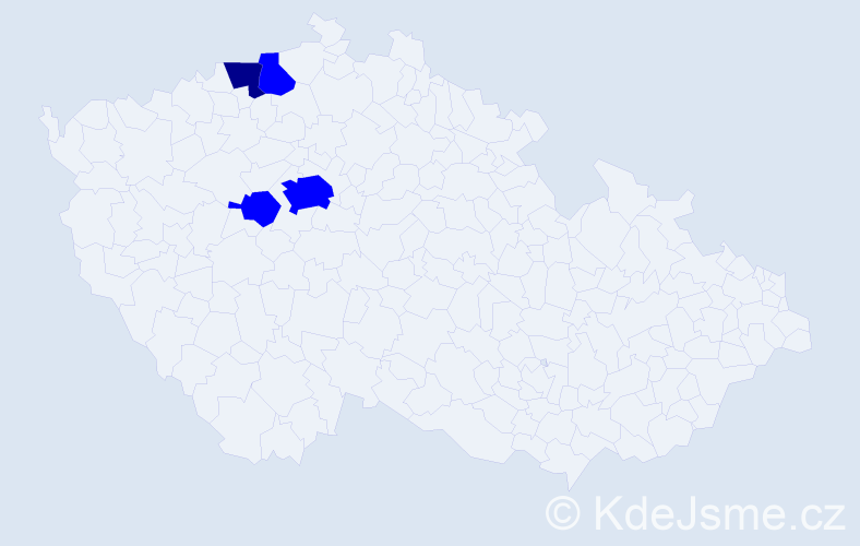Příjmení: 'Rubinsteinová', počet výskytů 5 v celé ČR