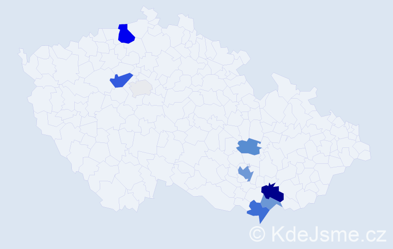 Příjmení: 'Šalé', počet výskytů 32 v celé ČR
