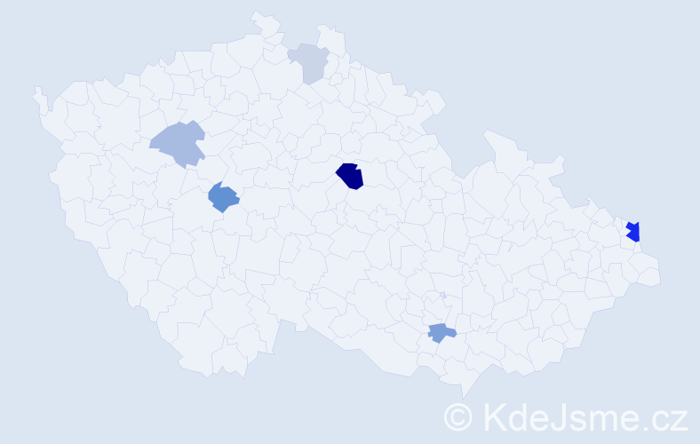 Příjmení: 'Naščák', počet výskytů 13 v celé ČR