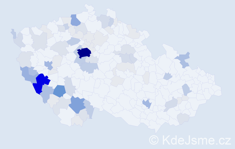 Příjmení: 'Haisová', počet výskytů 283 v celé ČR