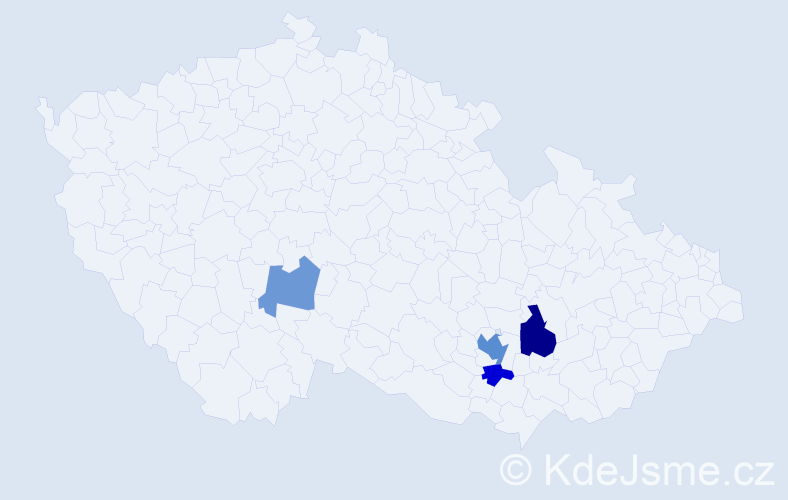 Příjmení: 'Džiuban', počet výskytů 8 v celé ČR