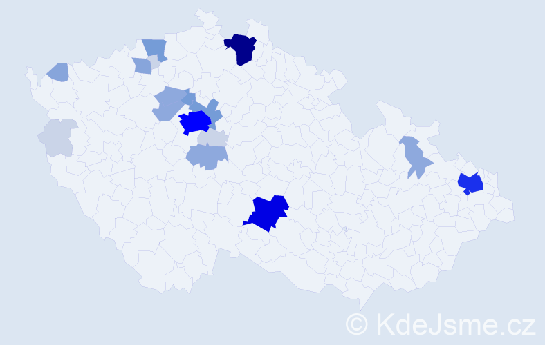 Příjmení: 'Kaliášová', počet výskytů 72 v celé ČR