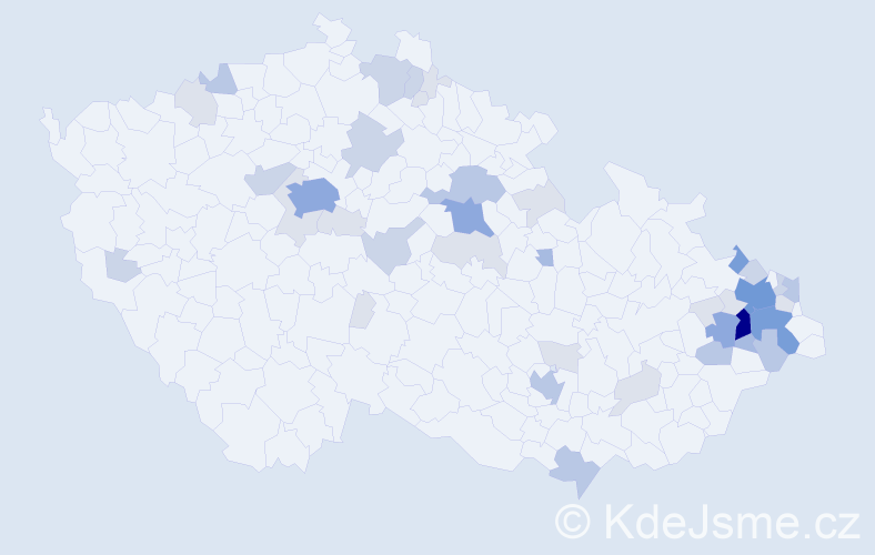 Příjmení: 'Gilar', počet výskytů 125 v celé ČR