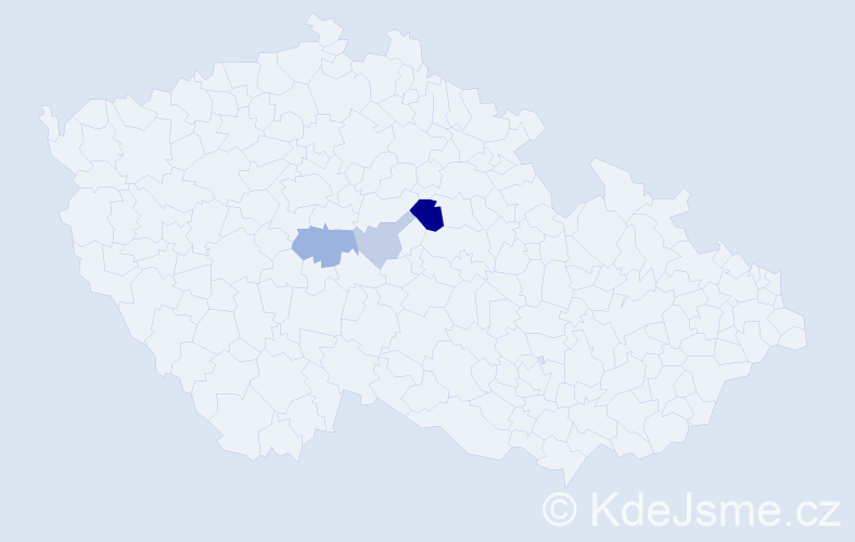 Příjmení: 'Cuhorková', počet výskytů 8 v celé ČR