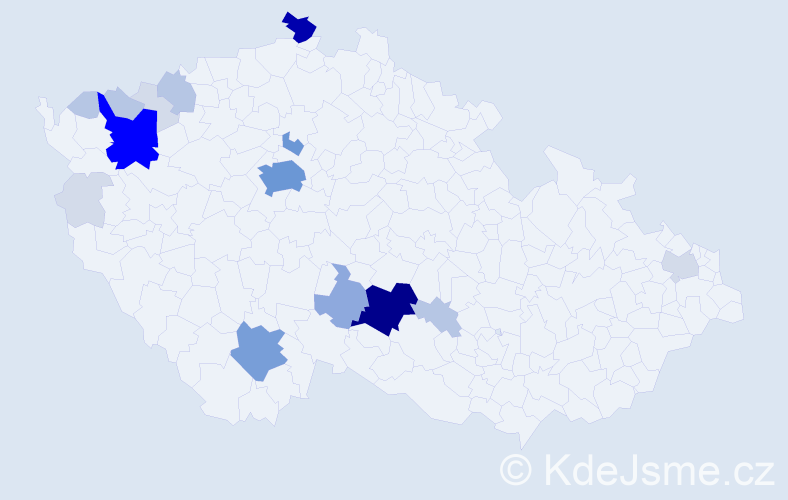Příjmení: 'Dreveňák', počet výskytů 77 v celé ČR