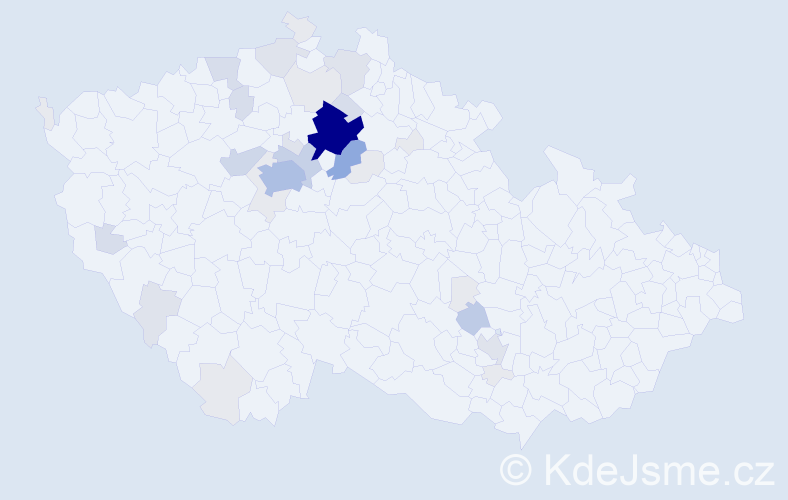 Příjmení: 'Štecha', počet výskytů 124 v celé ČR